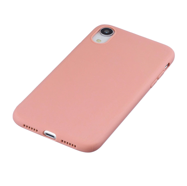 For iPhone XR Frosted Solid Color TPU Protective Case