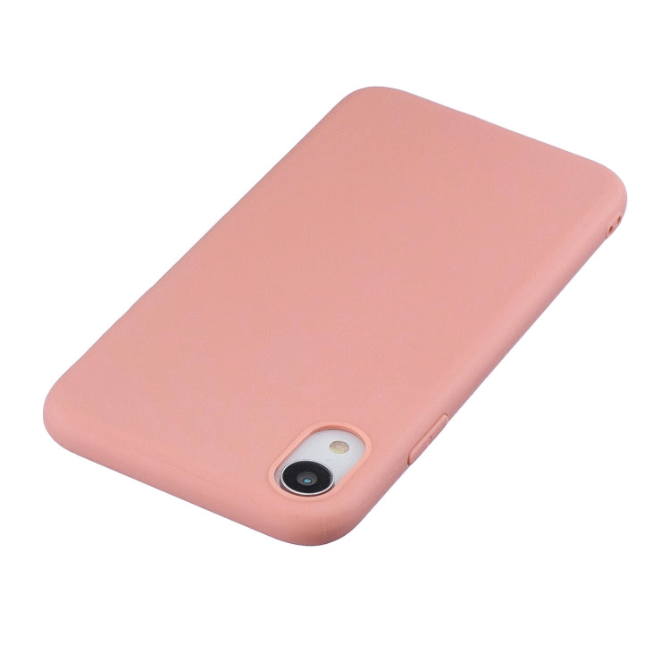 For iPhone XR Frosted Solid Color TPU Protective Case