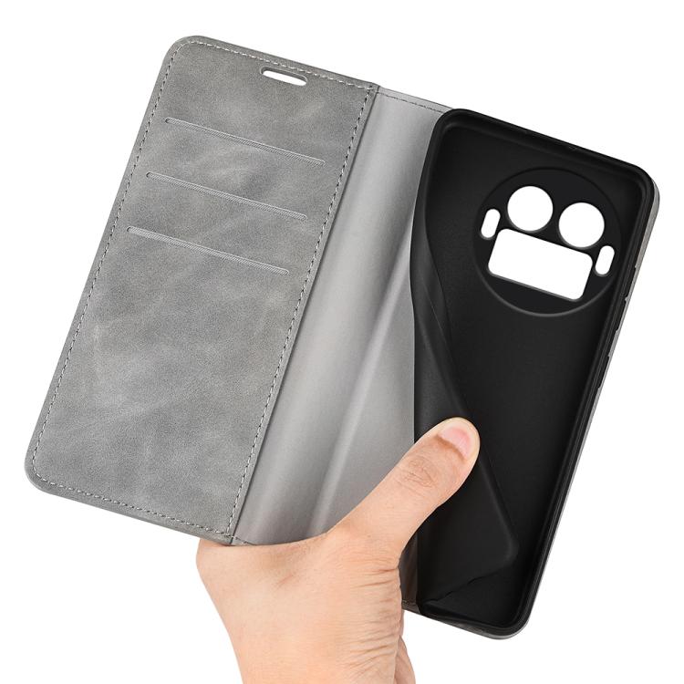 For Realme GT 8 Pro 5G Global Retro-skin Magnetic Suction Leather Phone Case