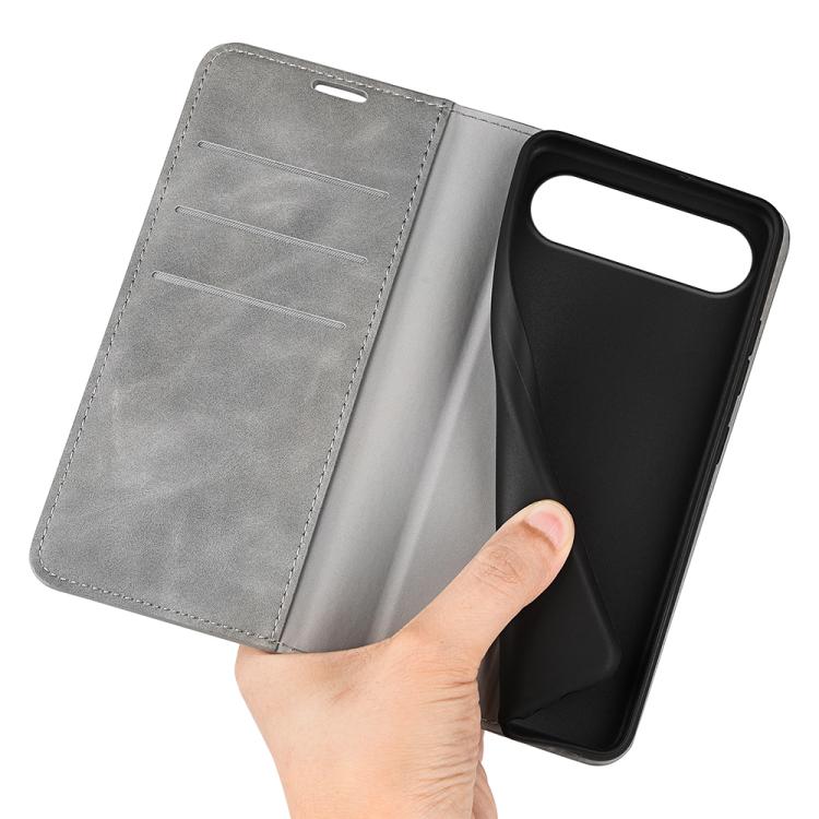 For Realme 16 5G Retro-skin Magnetic Suction Leather Phone Case