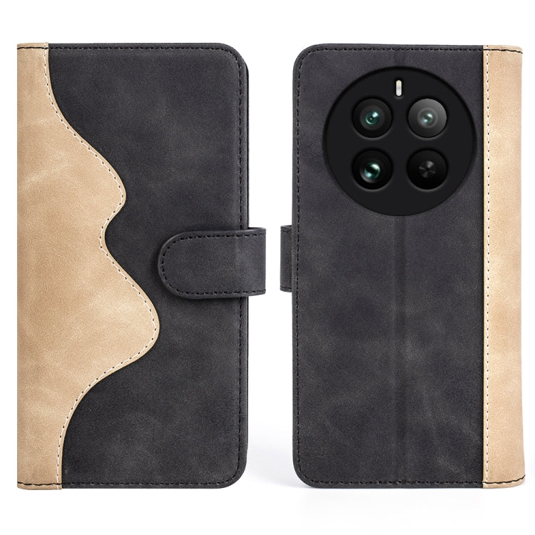For Realme 12 Pro+ Stitching Horizontal Flip Leather Phone Case