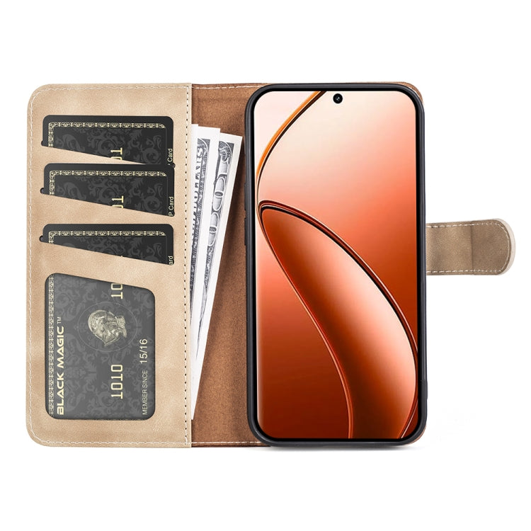 For Realme 12 Pro+ Stitching Horizontal Flip Leather Phone Case