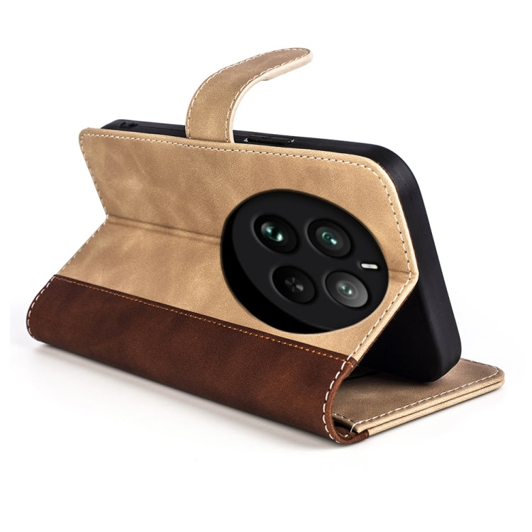 For Realme 12 Pro+ Stitching Horizontal Flip Leather Phone Case