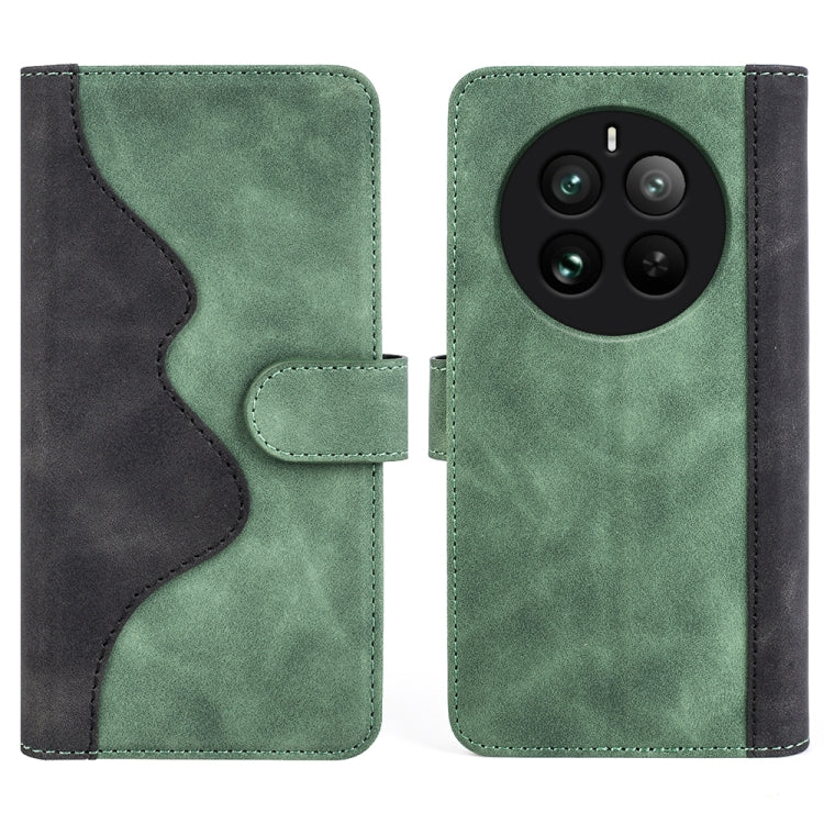 For Realme 12 Pro+ Stitching Horizontal Flip Leather Phone Case