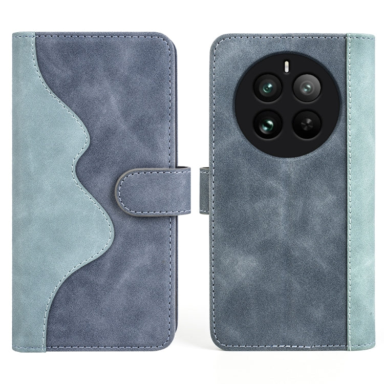 For Realme 12 Pro+ Stitching Horizontal Flip Leather Phone Case