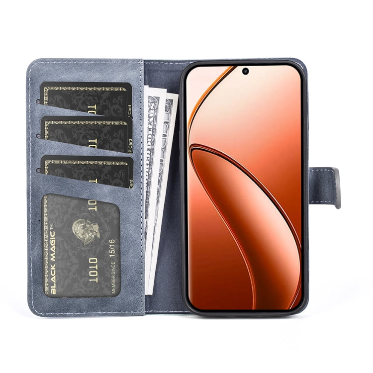 For Realme 12 Pro+ Stitching Horizontal Flip Leather Phone Case