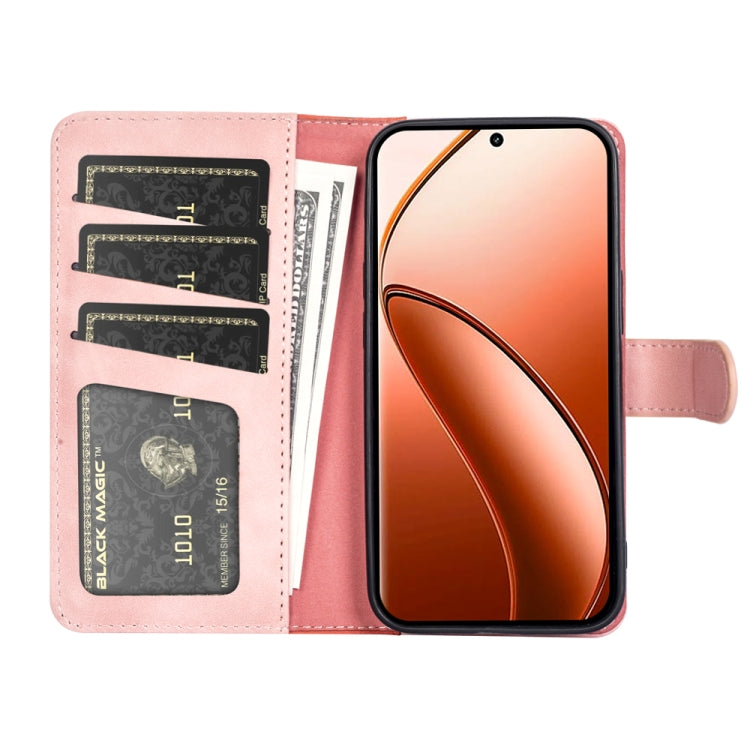 For Realme 12 Pro+ Stitching Horizontal Flip Leather Phone Case