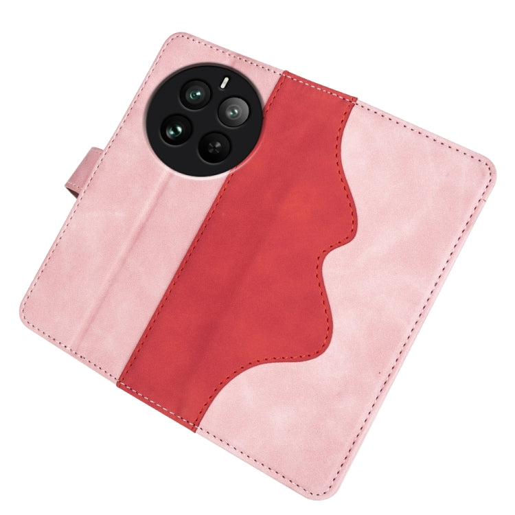 For Realme 12 Pro+ Stitching Horizontal Flip Leather Phone Case