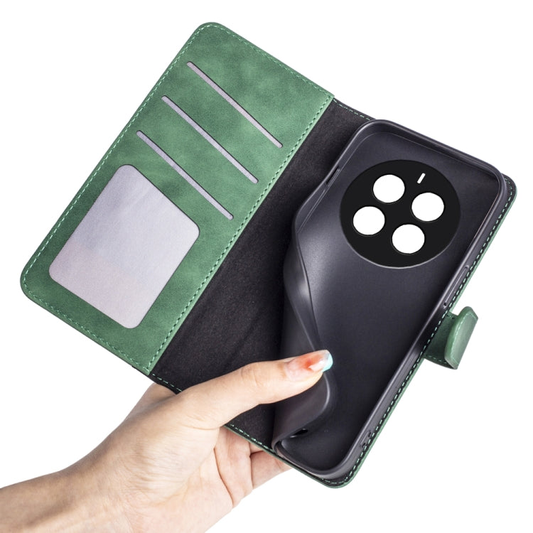 For Realme 12+ 5G Stitching Horizontal Flip Leather Phone Case