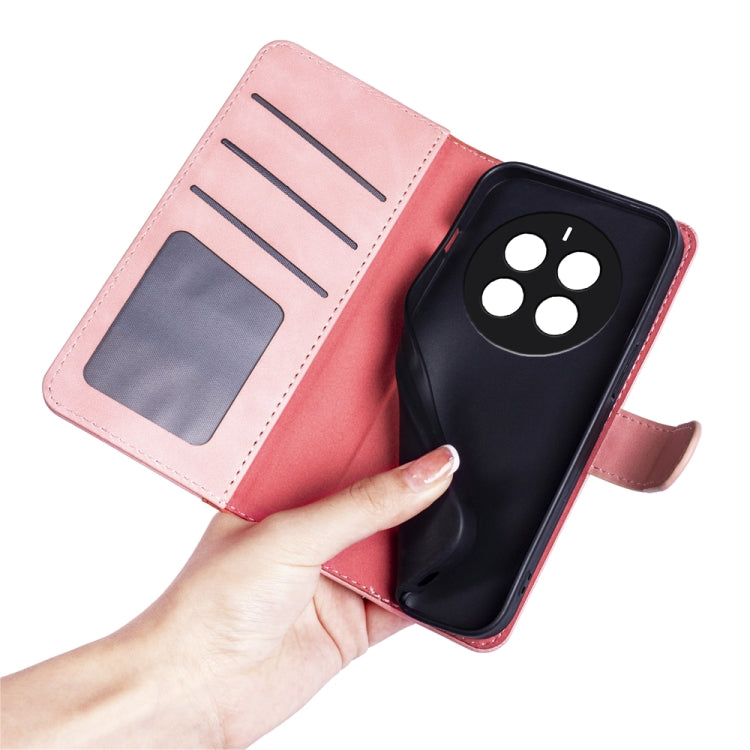 For Realme 12+ 5G Stitching Horizontal Flip Leather Phone Case