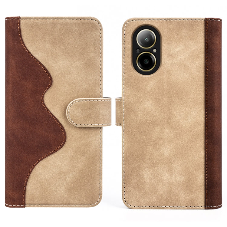 For Realme C67 4G Stitching Horizontal Flip Leather Phone Case