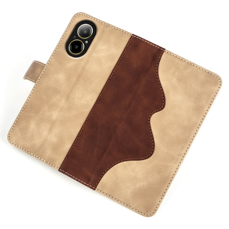 For Realme C67 4G Stitching Horizontal Flip Leather Phone Case