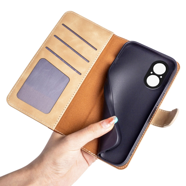 For Realme C67 4G Stitching Horizontal Flip Leather Phone Case