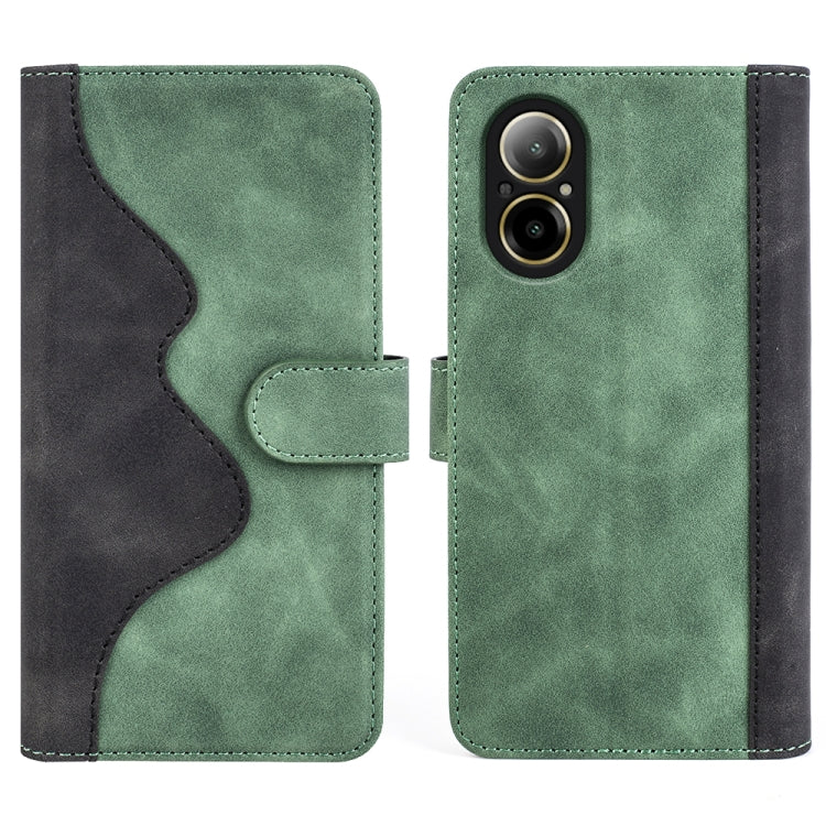 For Realme C67 4G Stitching Horizontal Flip Leather Phone Case