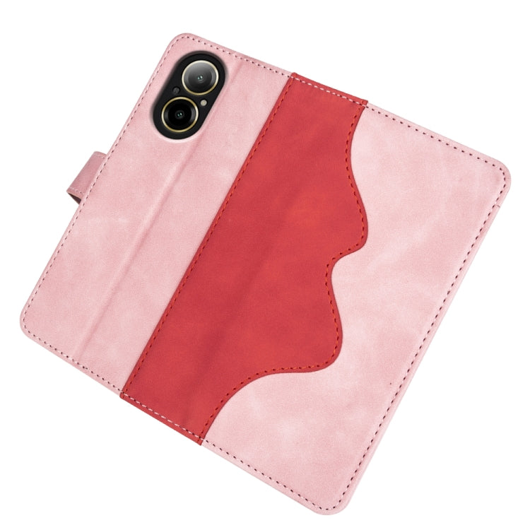 For Realme C67 4G Stitching Horizontal Flip Leather Phone Case