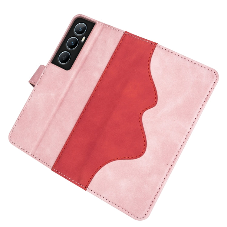 For Realme C65 4G Stitching Horizontal Flip Leather Phone Case