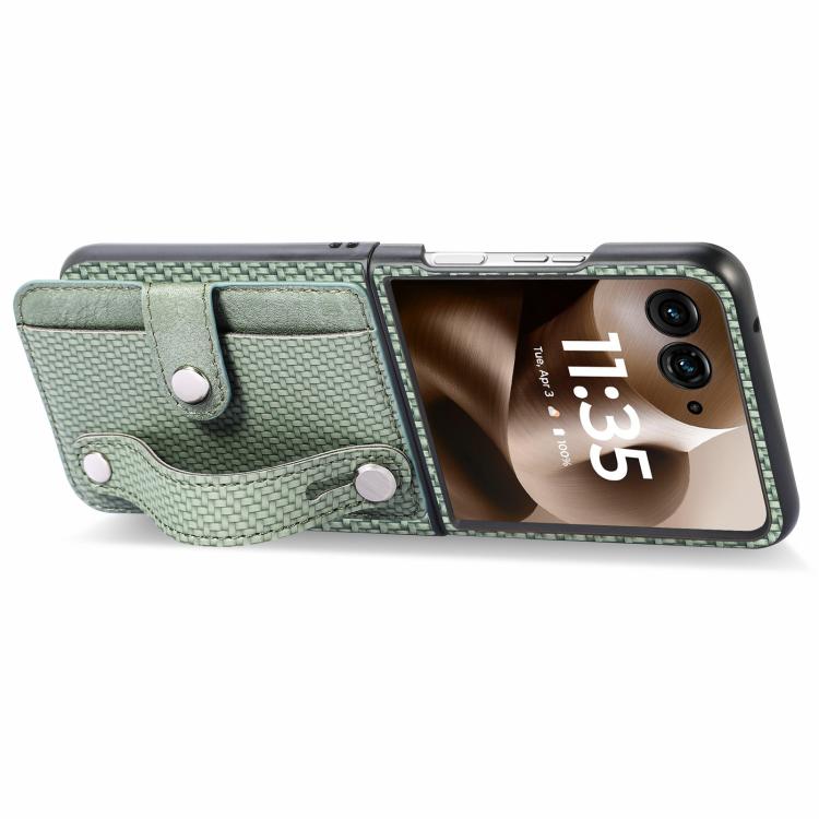 For Motorola Razr 60 Ultra Wristband Kickstand Card Wallet Back Cover Phone Case