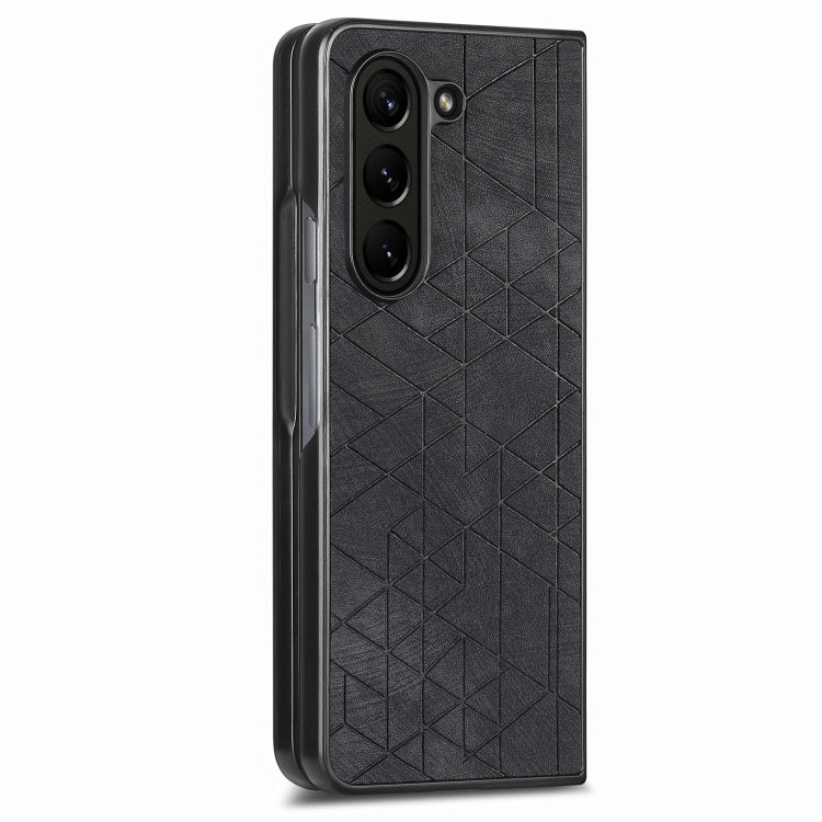 For Samsung Galaxy Z Fold6 Geometric Leather Back Cover Phone Case
