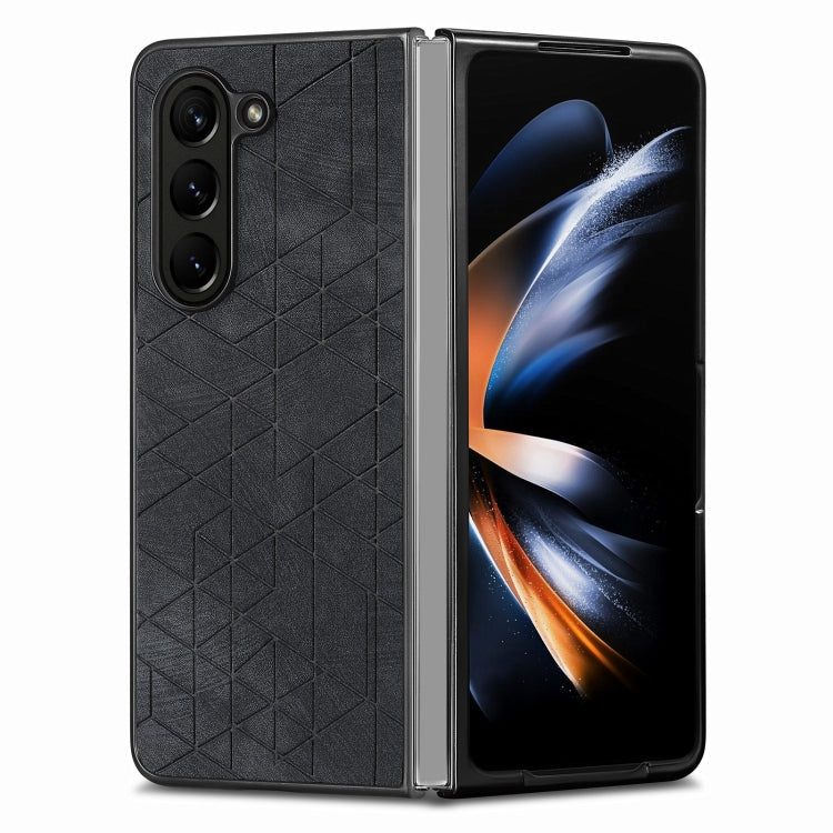 For Samsung Galaxy Z Fold6 Geometric Leather Back Cover Phone Case