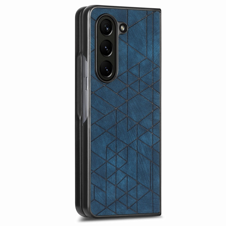 For Samsung Galaxy Z Fold6 Geometric Leather Back Cover Phone Case