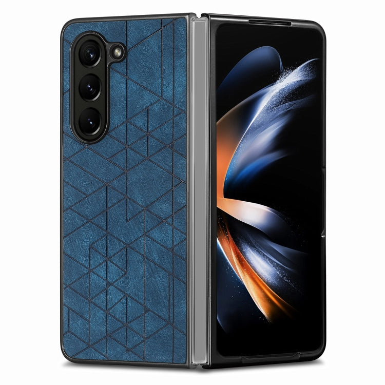For Samsung Galaxy Z Fold6 Geometric Leather Back Cover Phone Case