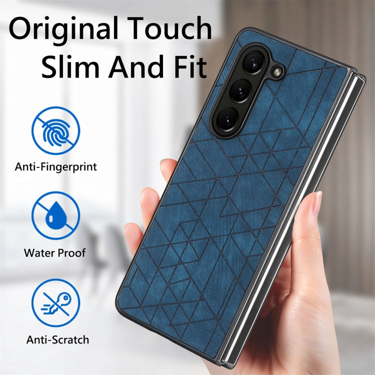 For Samsung Galaxy Z Fold6 Geometric Leather Back Cover Phone Case