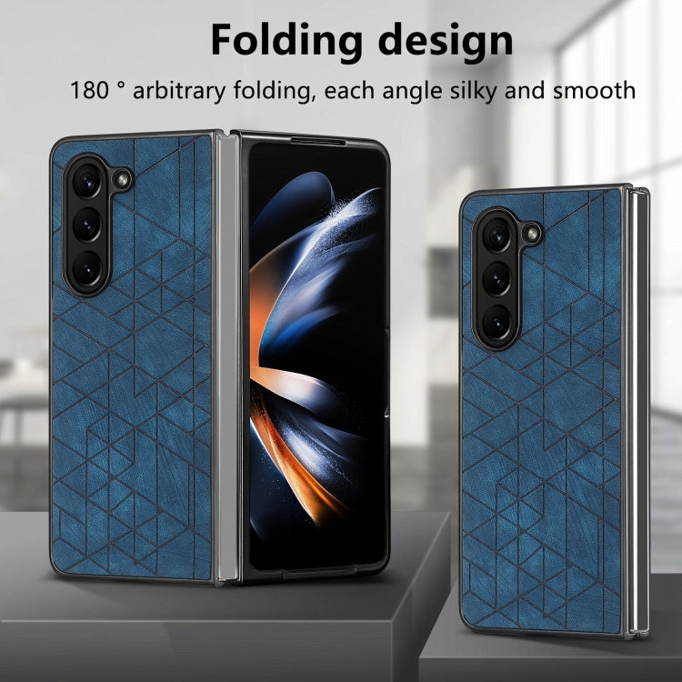 For Samsung Galaxy Z Fold6 Geometric Leather Back Cover Phone Case