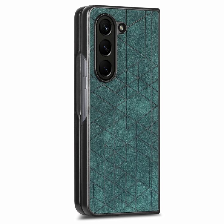 For Samsung Galaxy Z Fold6 Geometric Leather Back Cover Phone Case