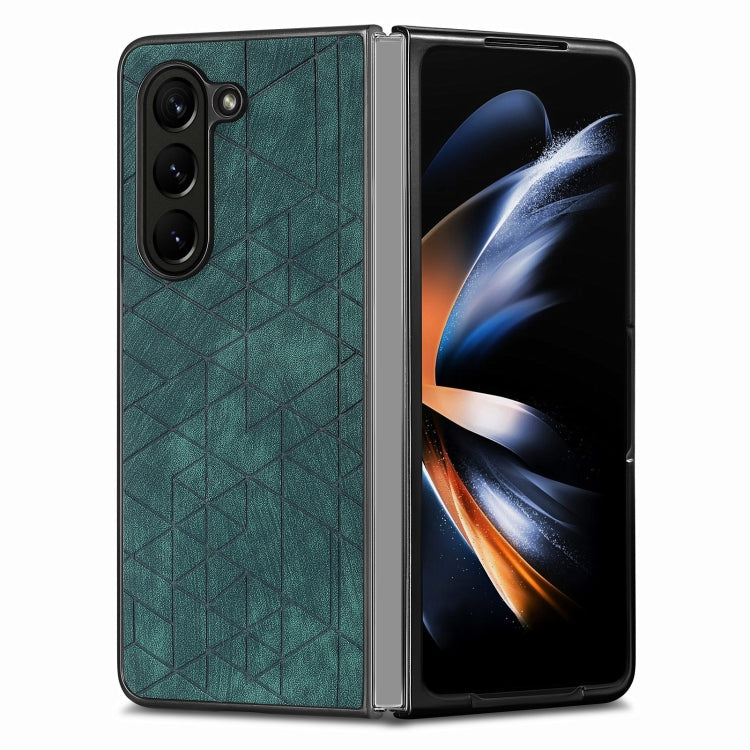 For Samsung Galaxy Z Fold6 Geometric Leather Back Cover Phone Case