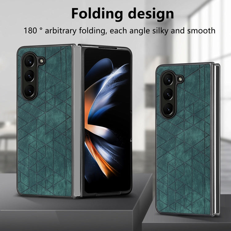 For Samsung Galaxy Z Fold6 Geometric Leather Back Cover Phone Case