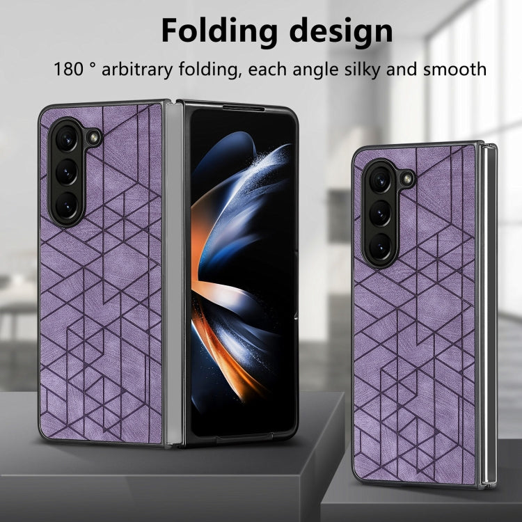 For Samsung Galaxy Z Fold6 Geometric Leather Back Cover Phone Case