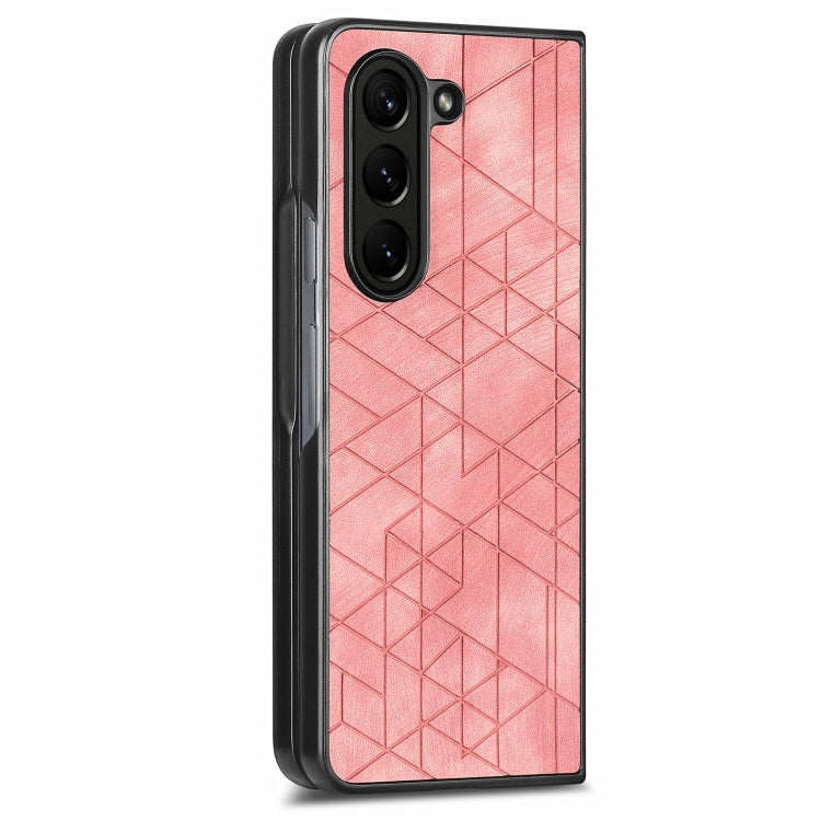 For Samsung Galaxy Z Fold6 Geometric Leather Back Cover Phone Case