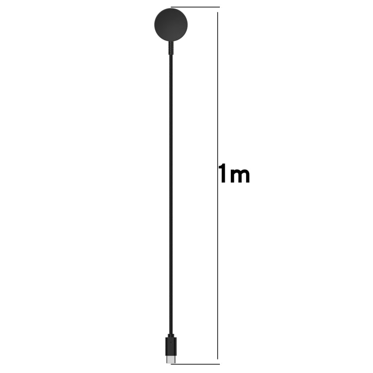 For Samsung Galaxy Watch Ultra 47mm Type-C Port Magnetic Metal Watch Charger - Black