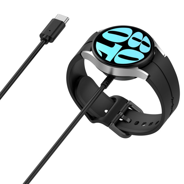 For Samsung Galaxy Watch Ultra 47mm Type-C Port Magnetic Metal Watch Charger - Black