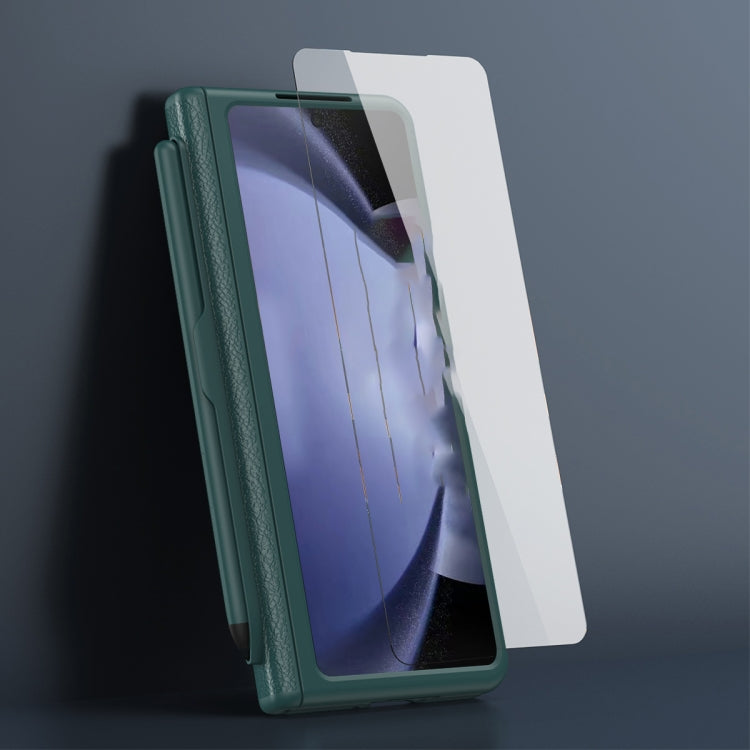 For Samsung Galaxy Z Fold6 Integrated Folding Hinge Leather Phone Case, No Pen