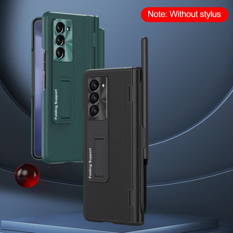 For Samsung Galaxy Z Fold6 Integrated Folding Hinge Leather Phone Case, No Pen