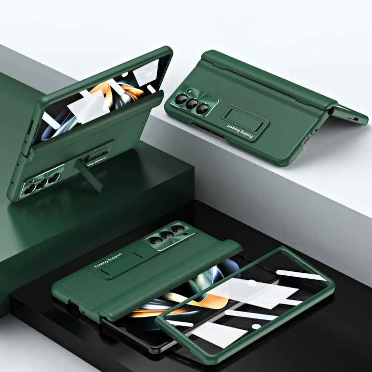 For Samsung Galaxy Z Fold6 5G Shell-membrane Integrated Hinge All-around Leather Folding Phone Case