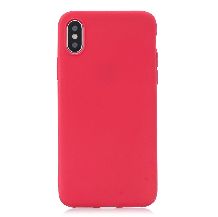 For iPhone XS Max Frosted Solid Color TPU Protective Case