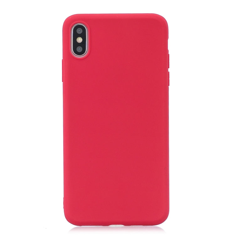 For iPhone XS Max Frosted Solid Color TPU Protective Case