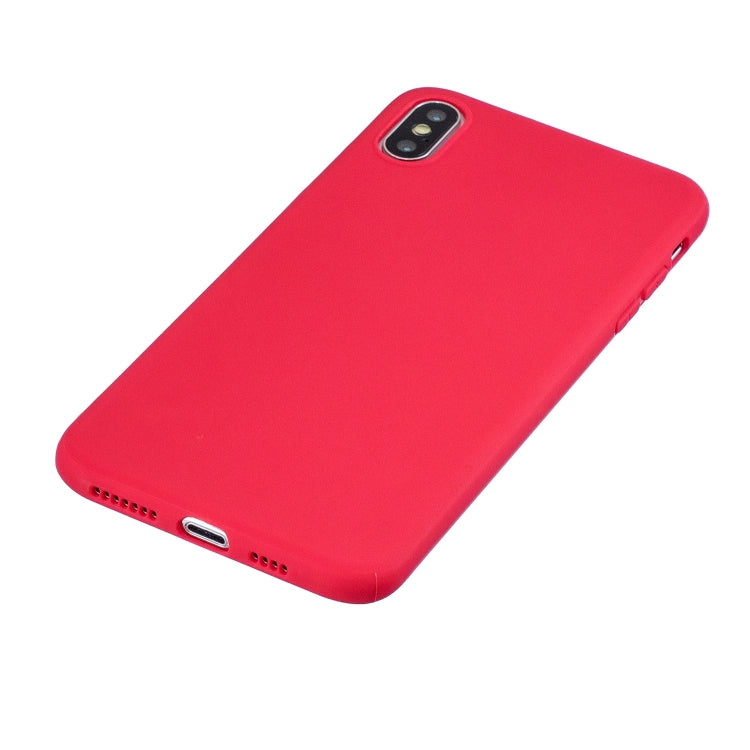 For iPhone XS Max Frosted Solid Color TPU Protective Case