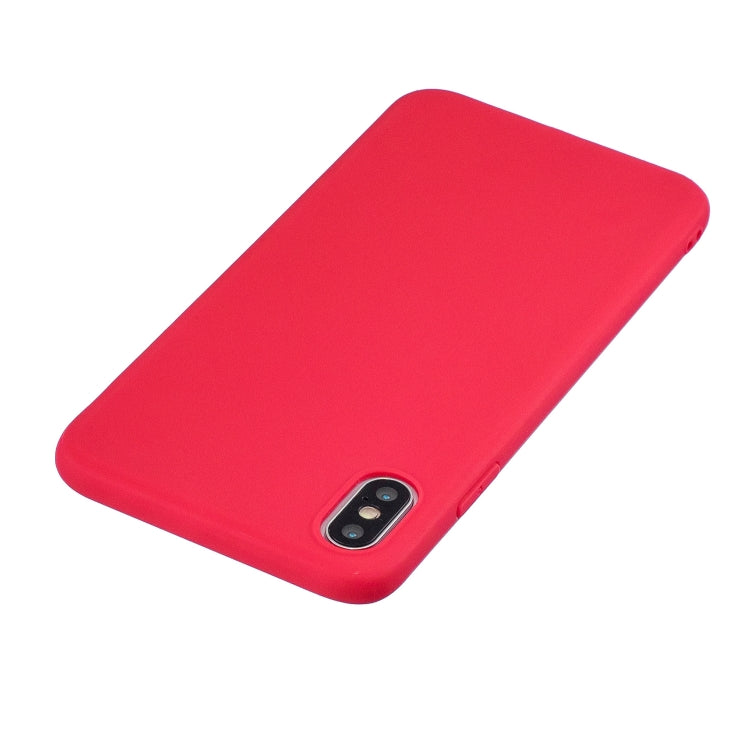 For iPhone XS Max Frosted Solid Color TPU Protective Case