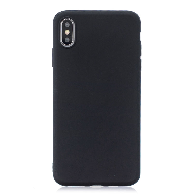 For iPhone XS Max Frosted Solid Color TPU Protective Case