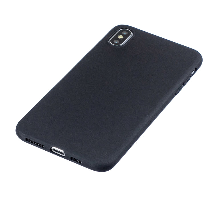 For iPhone XS Max Frosted Solid Color TPU Protective Case