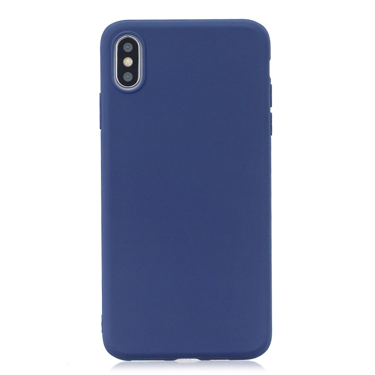 For iPhone XS Max Frosted Solid Color TPU Protective Case