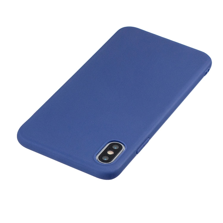 For iPhone XS Max Frosted Solid Color TPU Protective Case