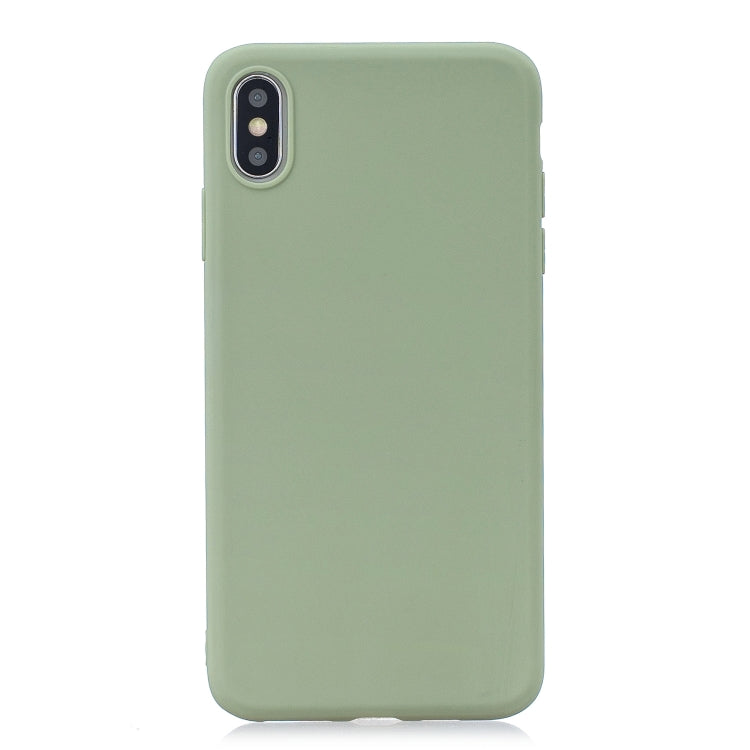 For iPhone XS Max Frosted Solid Color TPU Protective Case