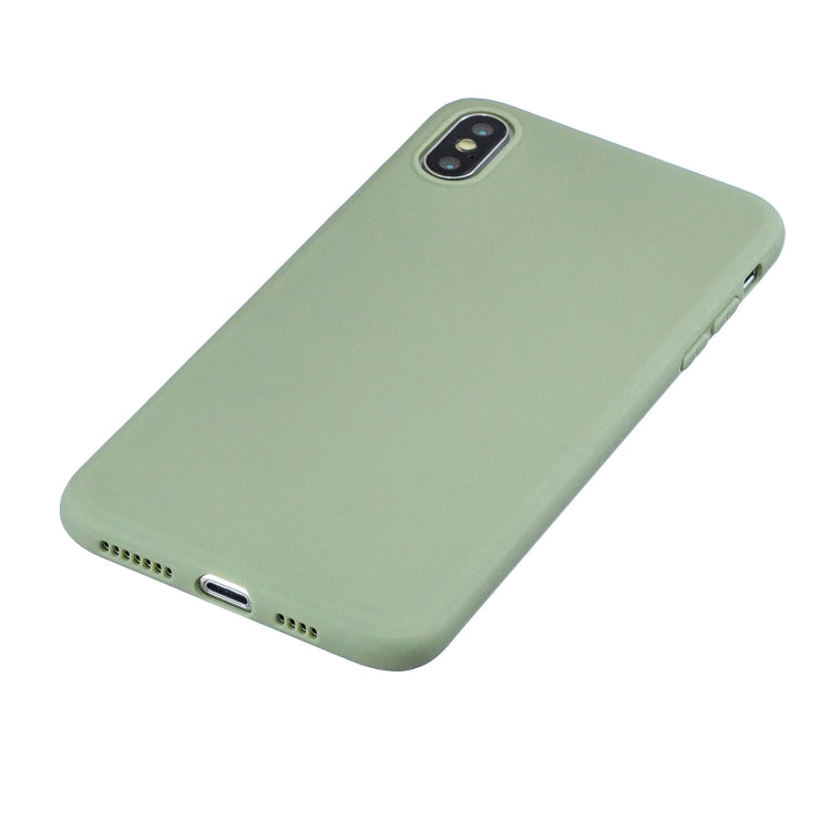 For iPhone XS Max Frosted Solid Color TPU Protective Case