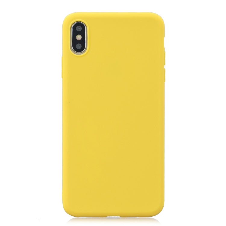For iPhone XS Max Frosted Solid Color TPU Protective Case