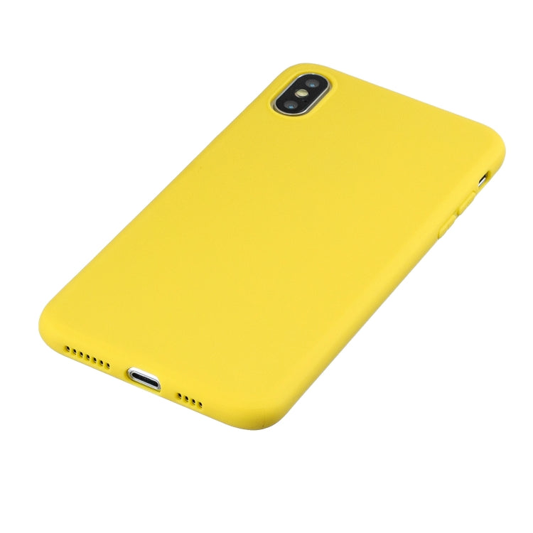 For iPhone XS Max Frosted Solid Color TPU Protective Case