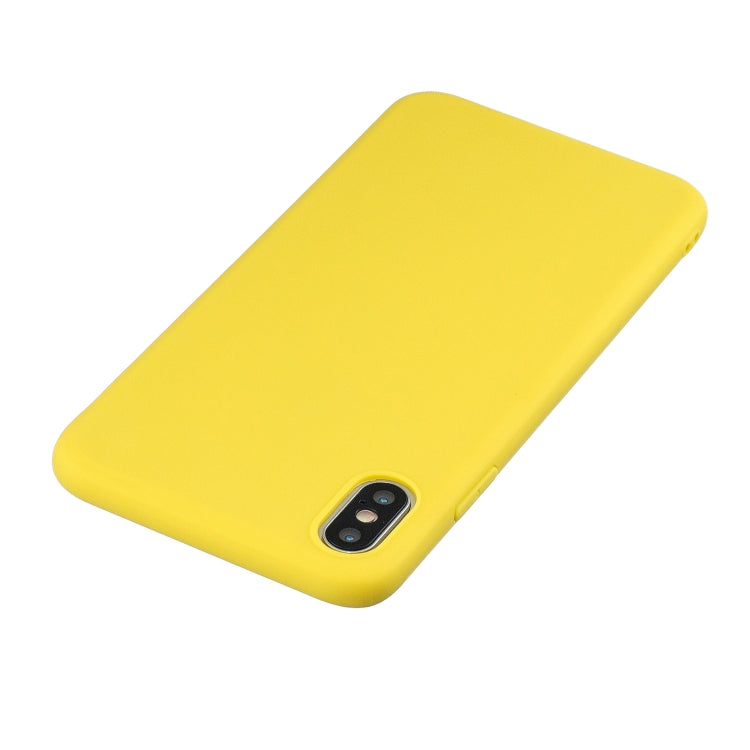For iPhone XS Max Frosted Solid Color TPU Protective Case